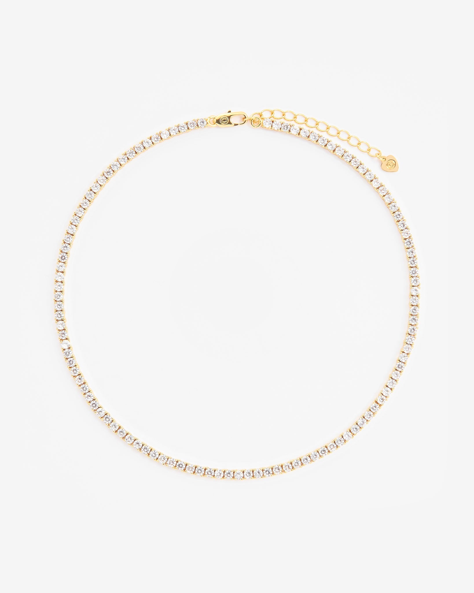3mm Tennis Chain Choker - Gold